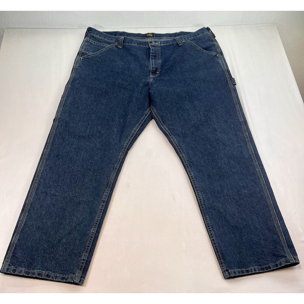 Lee Loose Fit Carpenter Jeans Mens 42x29 Blue Denim Workwear Utility Pants